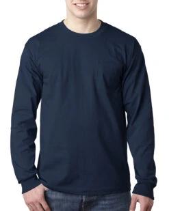Adult Unisex 6.1 Oz., 100% Cotton Long Sleeve Pocket T-Shirt -Jiffyshirts Sales Store 393b555c8263e3