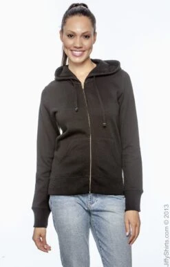 Ladies' 9 Oz. Organic/Recycled Full-Zip Hood