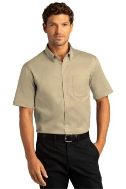 Short Sleeve SuperPro React™Twill Shirt -Jiffyshirts Sales Store 39d96a1796e9ce