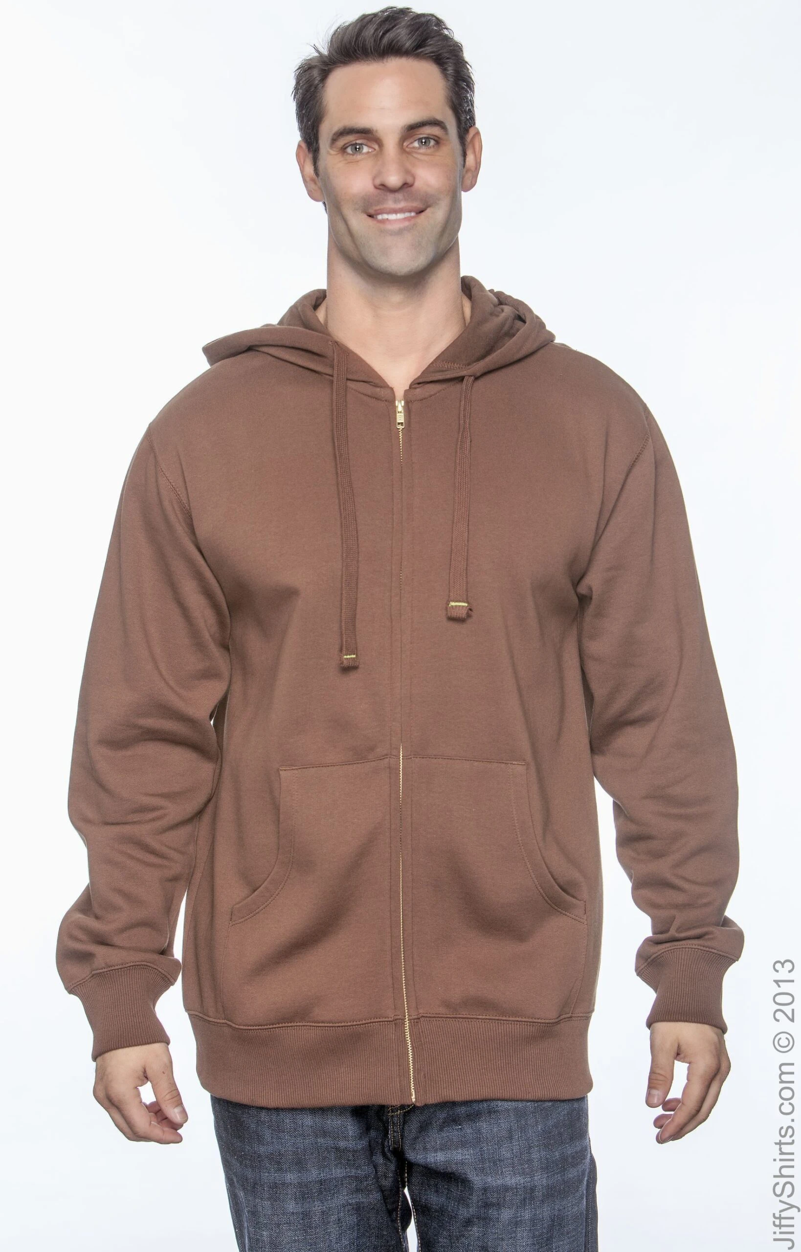 Men's 9 Oz. Organic/Recycled Full-Zip Hood 10 Men's 9 Oz. Organic/Recycled Full-Zip Hood - Image 8