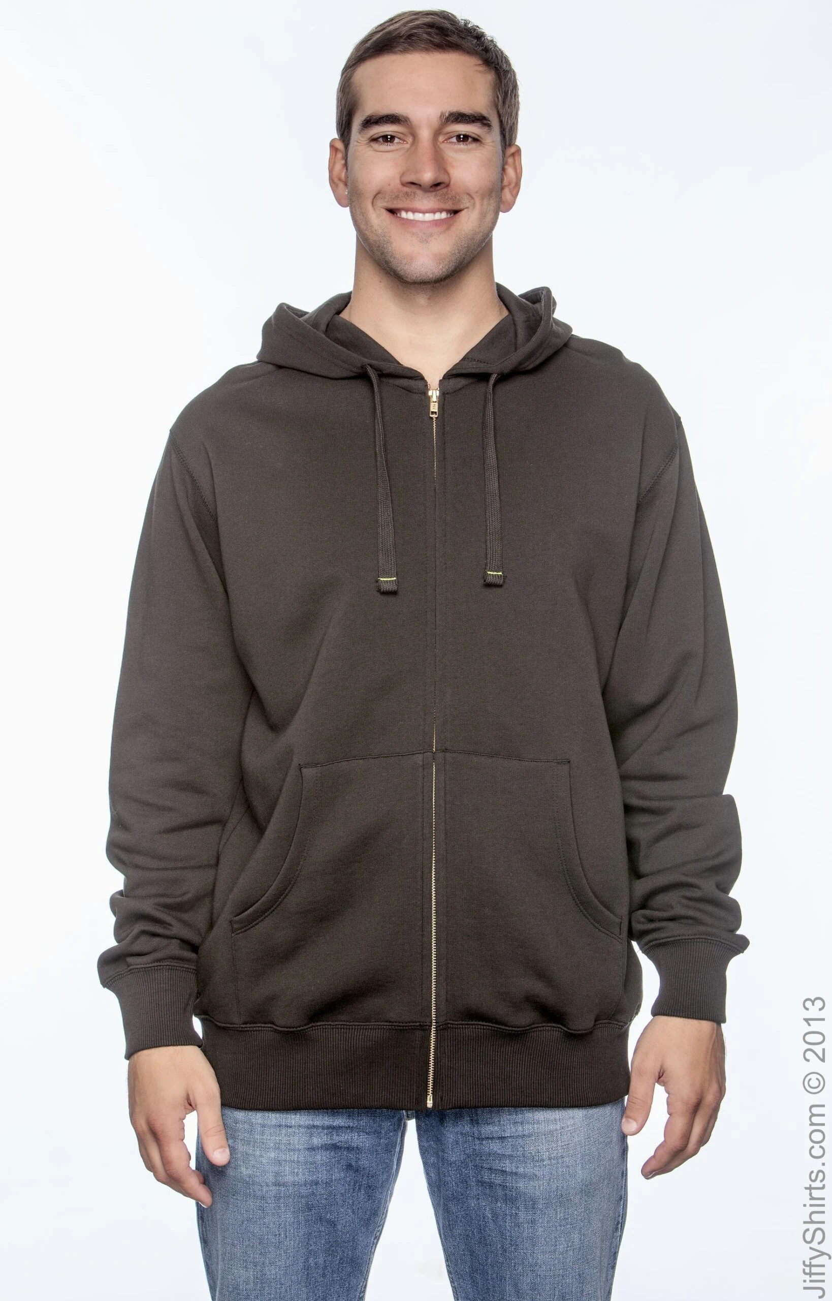 Men's 9 Oz. Organic/Recycled Full-Zip Hood 3 Men's 9 Oz. Organic/Recycled Full-Zip Hood