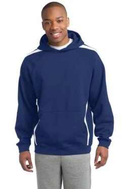 Sleeve Stripe Pullover Hooded Sweatshirt -Jiffyshirts Sales Store 3a209ec5c17801