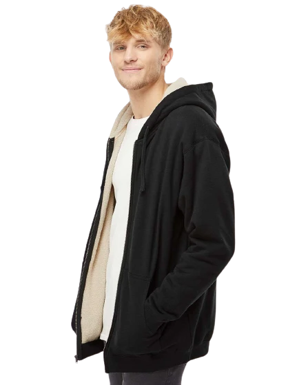 Unisex Sherpa-Lined Full-Zip Hooded Sweatshirt 4 Unisex Sherpa-Lined Full-Zip Hooded Sweatshirt - Image 2