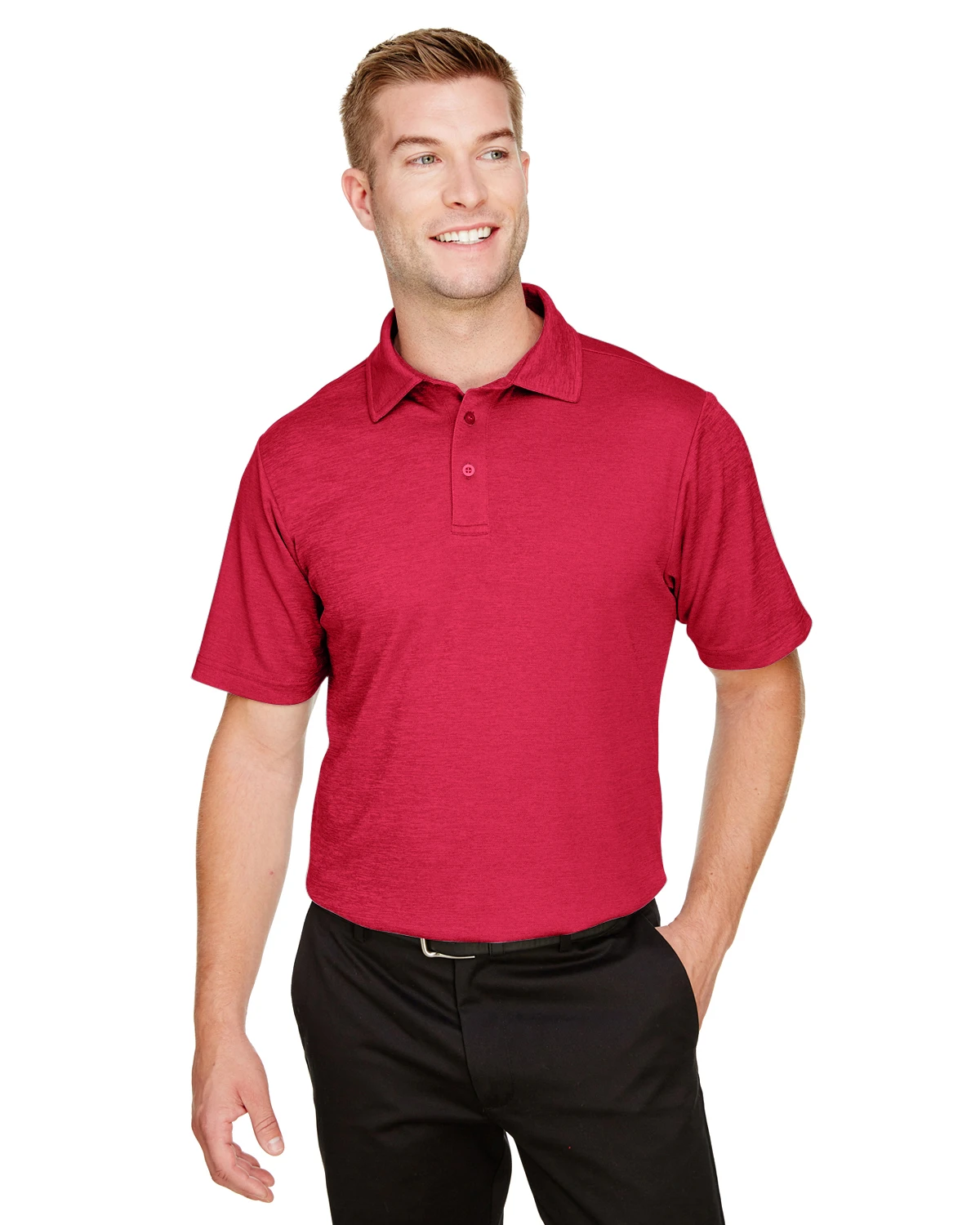 CrownLux Performance™ Men's Address Melange Polo 7 CrownLux Performance™ Men's Address Melange Polo - Image 5