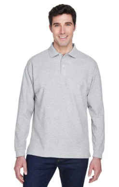 Men's Pima Piqué Long-Sleeve Polo 14 Men's Pima Piqué Long-Sleeve Polo -Jiffyshirts Sales Store 3b4bb6bb333490