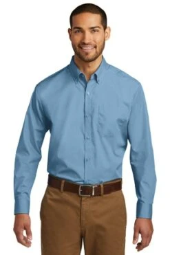 Men's Long Sleeve Carefree Poplin Shirt -Jiffyshirts Sales Store 3b86d84dfd07c1