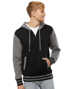 Unisex Varsity Full-Zip Hooded Sweatshirt