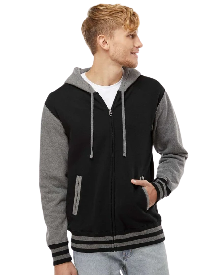 Unisex Varsity Full-Zip Hooded Sweatshirt 3 Unisex Varsity Full-Zip Hooded Sweatshirt