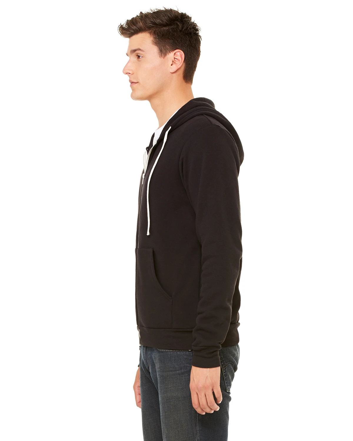 Unisex Triblend Sponge Fleece Full-Zip Hoodie 4 Unisex Triblend Sponge Fleece Full-Zip Hoodie - Image 2