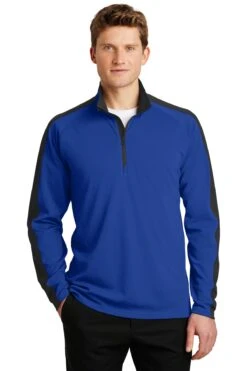 Sport-Wick Textured Colorblock 1/4-Zip Pullover -Jiffyshirts Sales Store 3c8ca4e398074b