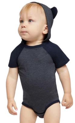 Fine Jersey Infant Short Sleeve Raglan Bodysuit With Hood & Ears 17 Fine Jersey Infant Short Sleeve Raglan Bodysuit With Hood & Ears -Jiffyshirts Sales Store 3c909d7fffd259