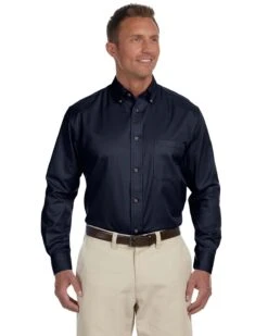 Men's Tall Easy Blend™ Long-Sleeve Twill Shirt With Stain-Release