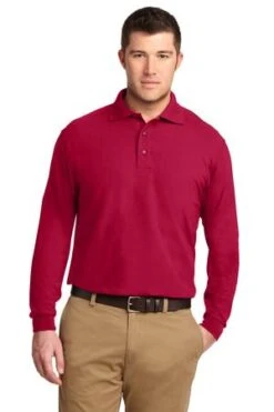 Silk Touch Long Sleeve Polo -Jiffyshirts Sales Store 3da3eefb0a13aa
