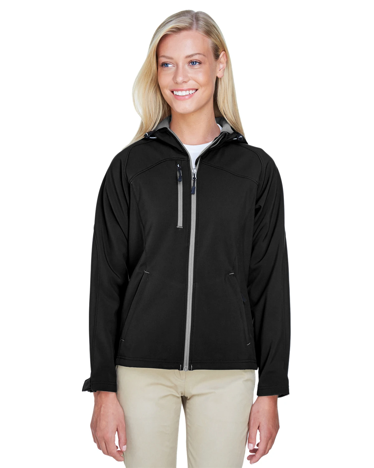 Ladies' Prospect Two-Layer Fleece Bonded Soft Shell Hooded Jacket 3 Ladies' Prospect Two-Layer Fleece Bonded Soft Shell Hooded Jacket