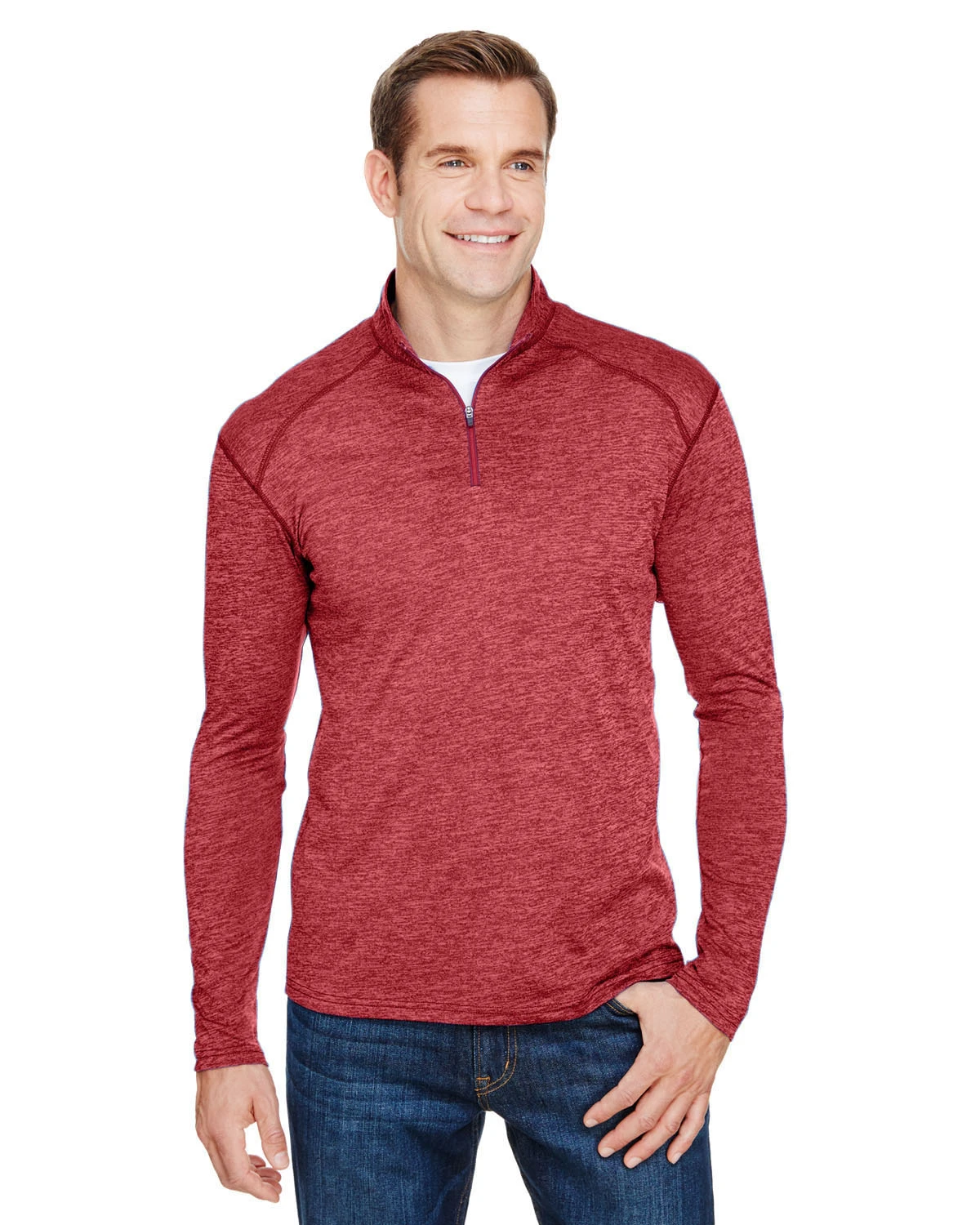 Men's Tonal Space-Dye Quarter-Zip 3 Men's Tonal Space-Dye Quarter-Zip
