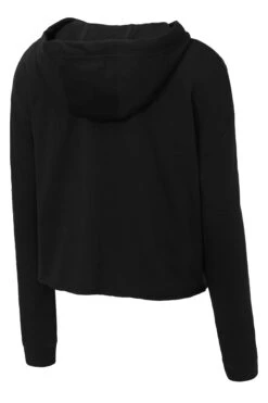 Ladies PosiCharge Tri-Blend Wicking Fleece Crop Hooded Pullover -Jiffyshirts Sales Store 3fd70caefe82b7