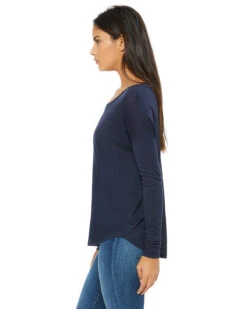 Ladies' Flowy Long-Sleeve T-Shirt With 2x1 Sleeves -Jiffyshirts Sales Store 406fbaaf3b826e