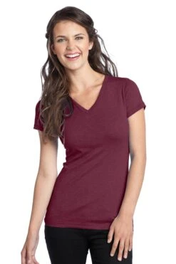 District Ladies' Junior Tri-Blend V-Neck Tee 24 District Ladies' Junior Tri-Blend V-Neck Tee -Jiffyshirts Sales Store 40ff99a6c9e627