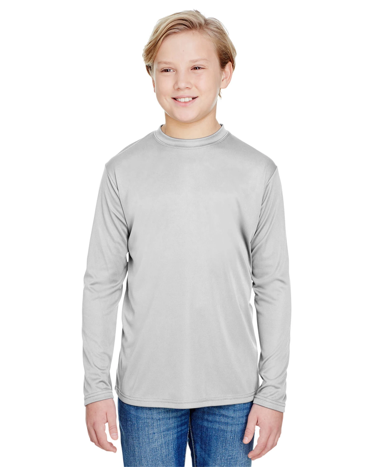 Youth Unisex Long Sleeve Cooling Performance Crew Shirt 6 Youth Unisex Long Sleeve Cooling Performance Crew Shirt - Image 4