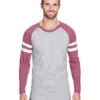 Men's Gameday Mash-Up Long Sleeve Fine Jersey T-Shirt -Jiffyshirts Sales Store 41c6a824c7bdb7