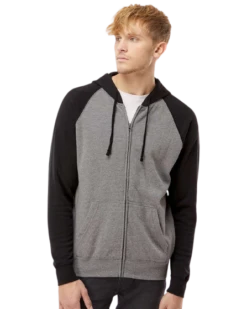 Unisex Special Blend Raglan Full-Zip Hooded Sweatshirt -Jiffyshirts Sales Store 423d6c6a72158d