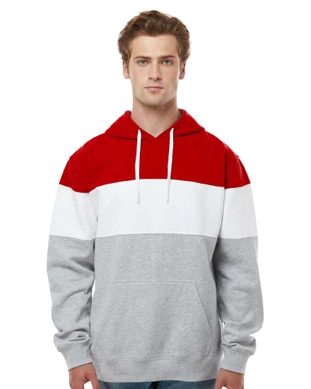 Adult Unisex Varsity Fleece Colorblocked Hooded Sweatshirt 10 Adult Unisex Varsity Fleece Colorblocked Hooded Sweatshirt - Image 8