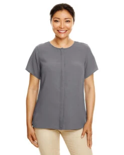 Ladies' Perfect Fit™ Short-Sleeve Crepe Blouse 14 Ladies' Perfect Fit™ Short-Sleeve Crepe Blouse -Jiffyshirts Sales Store 42f23a29701599