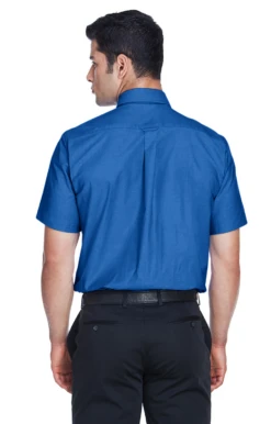 Men's Short-Sleeve Oxford With Stain-Release -Jiffyshirts Sales Store 436cd9fe68cf11