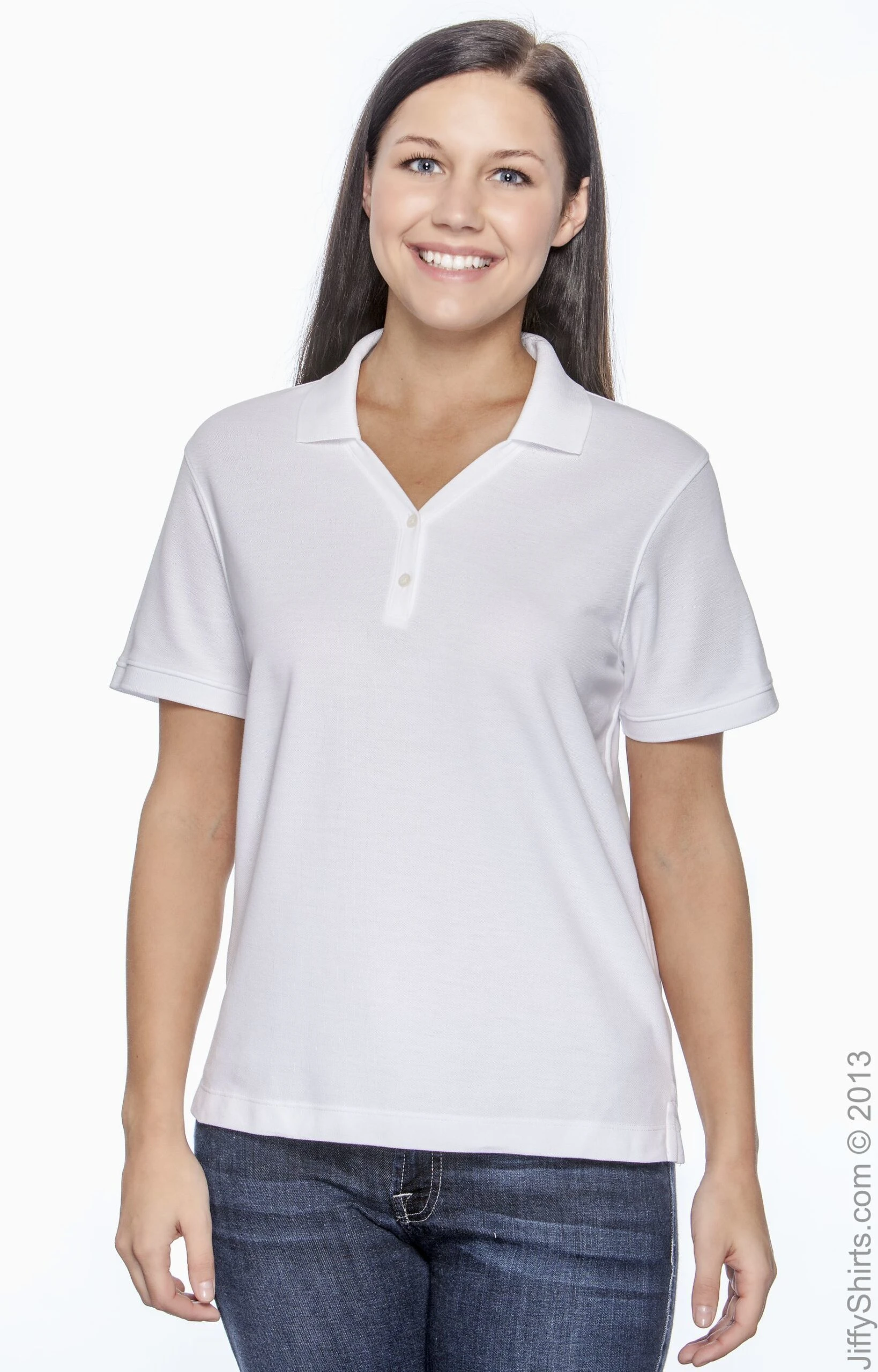 Ladies' Pima Piqué Short-Sleeve Y-Collar Polo 7 Ladies' Pima Piqué Short-Sleeve Y-Collar Polo - Image 5