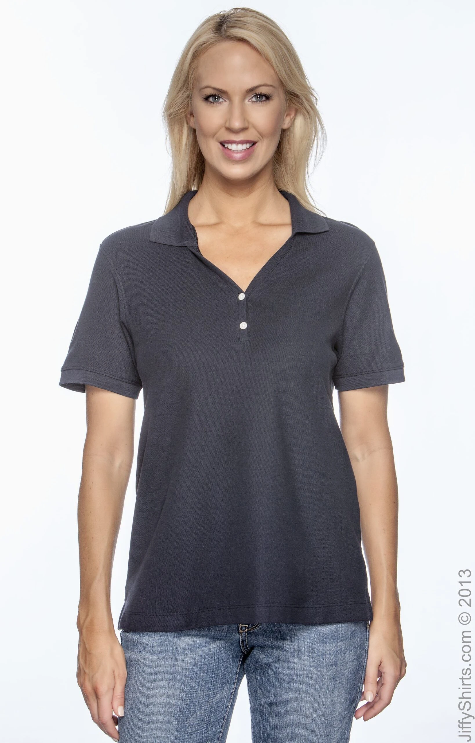 Ladies' Pima Piqué Short-Sleeve Y-Collar Polo 3 Ladies' Pima Piqué Short-Sleeve Y-Collar Polo