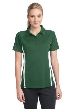 Ladies PosiCharge Micro-Mesh Colorblock Polo -Jiffyshirts Sales Store 440d0feddb1753