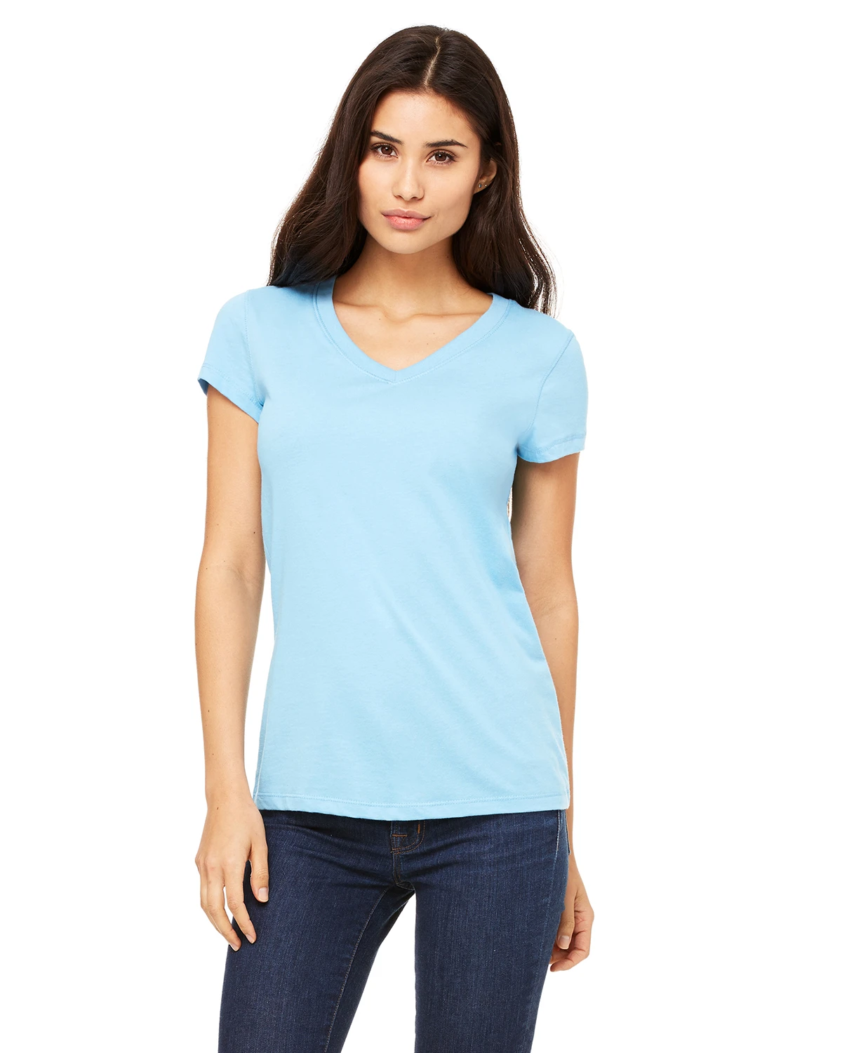 Ladies' Jersey Short-Sleeve V-Neck T-Shirt 17 Ladies' Jersey Short-Sleeve V-Neck T-Shirt - Image 15