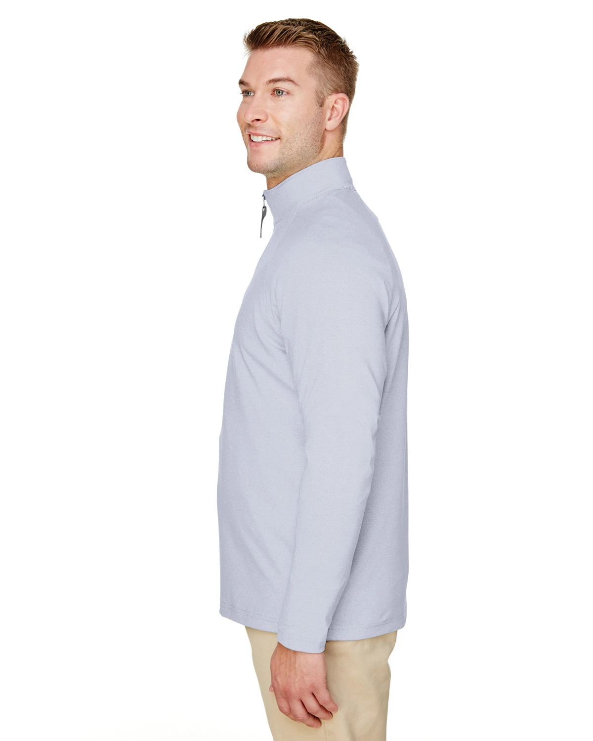 CrownLux Performance™ Men's Clubhouse Micro-Stripe Quarter-Zip 4 CrownLux Performance™ Men's Clubhouse Micro-Stripe Quarter-Zip - Image 2