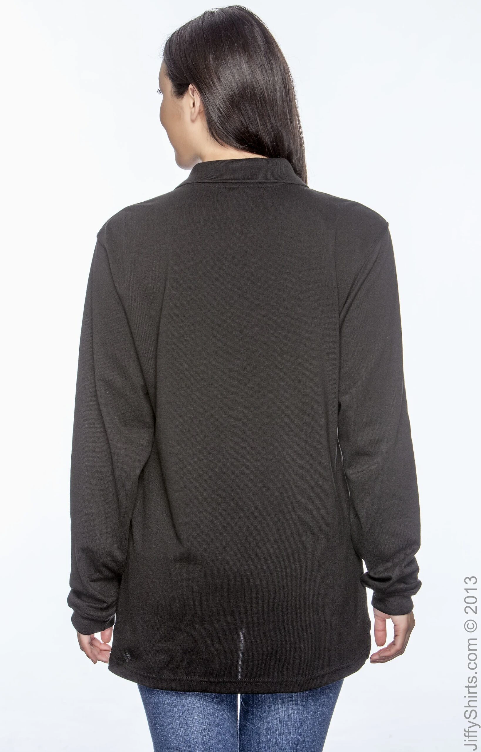 Unisex Men's 5.6 Oz. Easy Blend™ Long-Sleeve Polo 6 Unisex Men's 5.6 Oz. Easy Blend™ Long-Sleeve Polo - Image 4