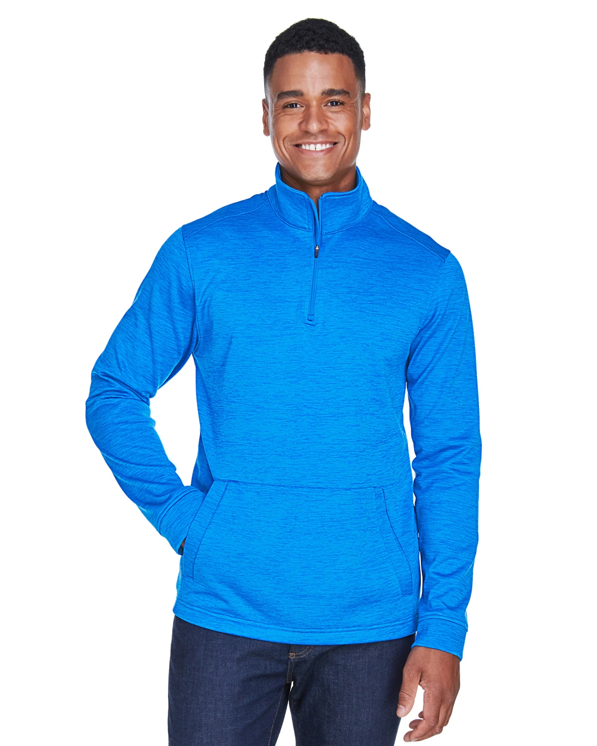 Men's Newbury Mélange Fleece Quarter-Zip 8 Men's Newbury Mélange Fleece Quarter-Zip - Image 6