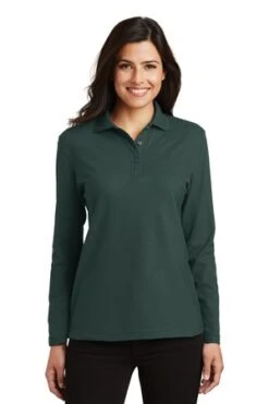 Ladies Silk Touch Long Sleeve Polo -Jiffyshirts Sales Store 45b2dd3dac501b