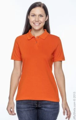 Ladies' 6 Oz. Ringspun Cotton Piqué Short-Sleeve Polo -Jiffyshirts Sales Store 46087A92177CEF