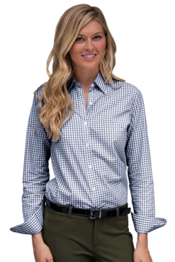 Women’s Easy-Care Gingham Check Shirt -Jiffyshirts Sales Store 47f62de72f8dd3