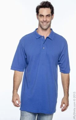 Men's 6 Oz. Ringspun Cotton Piqué Short-Sleeve Polo 23 Men's 6 Oz. Ringspun Cotton Piqué Short-Sleeve Polo -Jiffyshirts Sales Store 48E2DE07AE3455