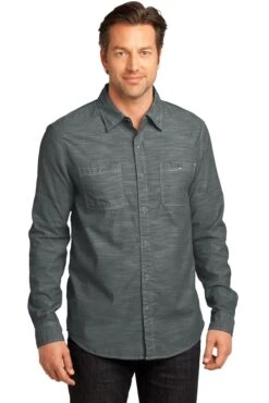 District Men's Long Sleeve Washed Woven Shirt -Jiffyshirts Sales Store 48bfbb172c3af5
