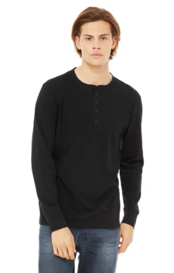 Men's Jersey Long-Sleeve Henley 17 Men's Jersey Long-Sleeve Henley -Jiffyshirts Sales Store 48c56d023d5350