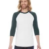 Unisex Poly-Cotton 3/4-Sleeve Raglan T-Shirt -Jiffyshirts Sales Store 4902477830381f