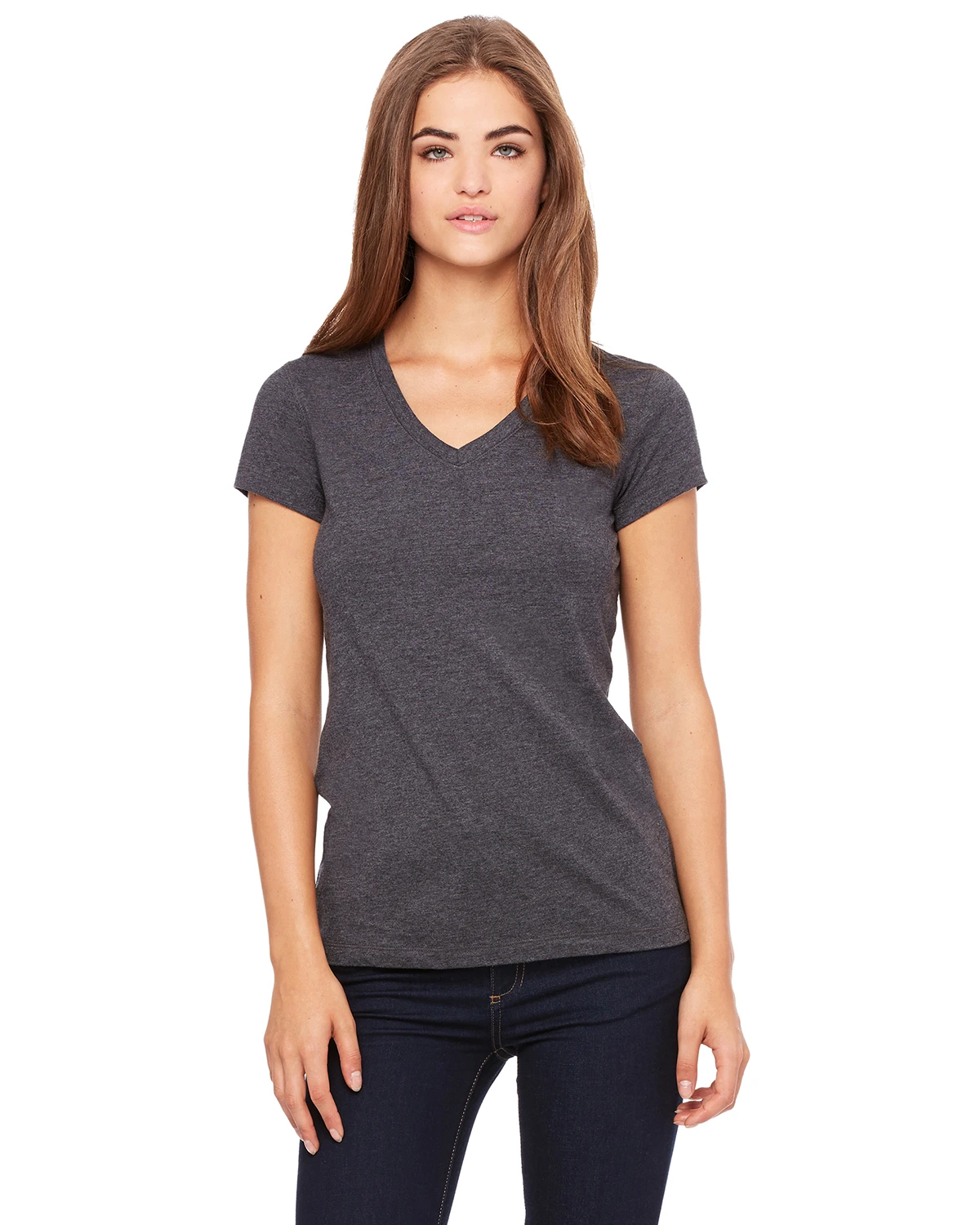 Ladies' Jersey Short-Sleeve V-Neck T-Shirt 8 Ladies' Jersey Short-Sleeve V-Neck T-Shirt - Image 6
