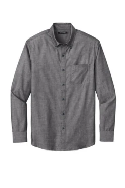 Unisex Long Sleeve Chambray Easy Care Shirt -Jiffyshirts Sales Store 493e4695ad41f1