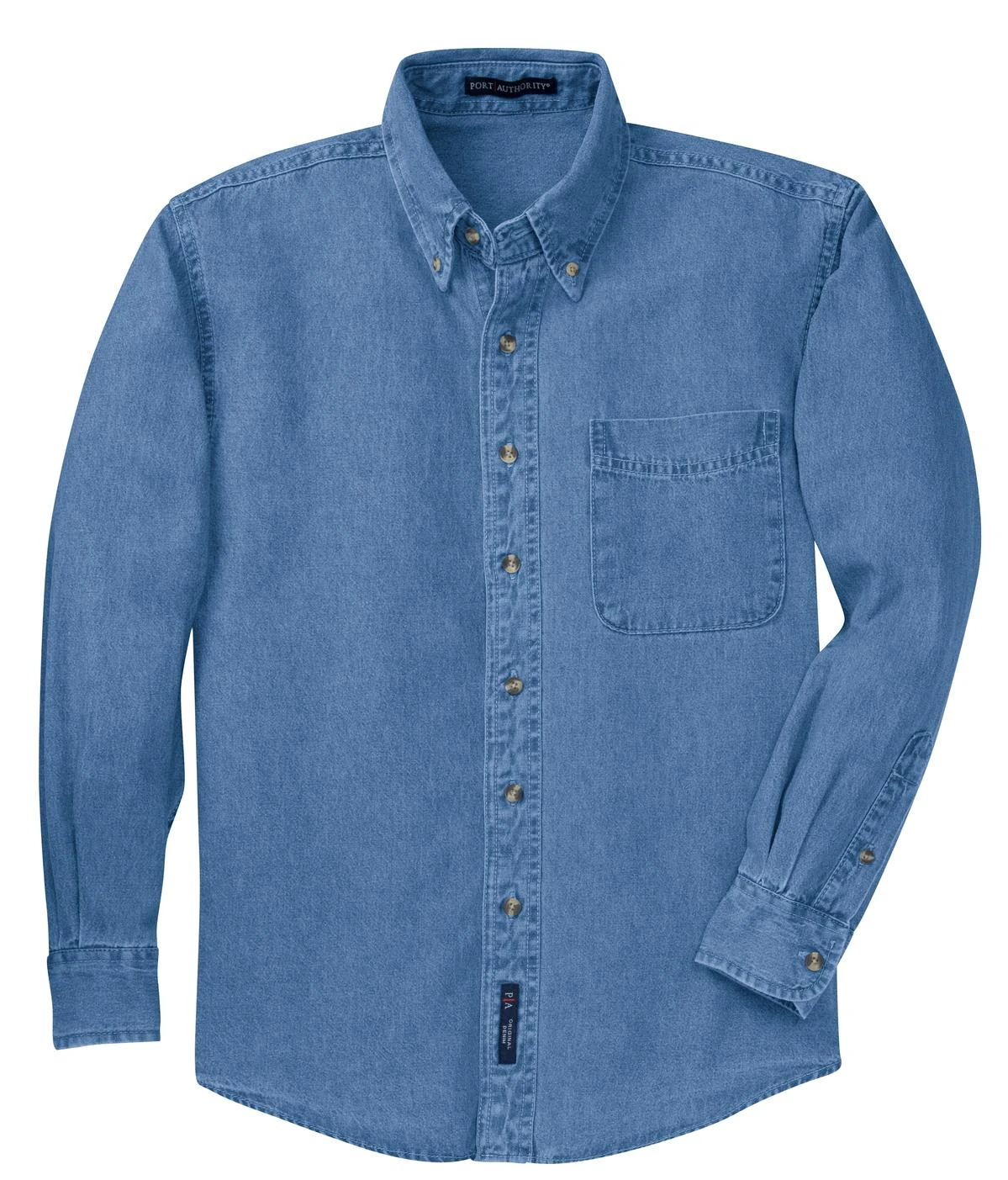 Adult Unisex Long Sleeve Denim Shirt 4 Adult Unisex Long Sleeve Denim Shirt - Image 2