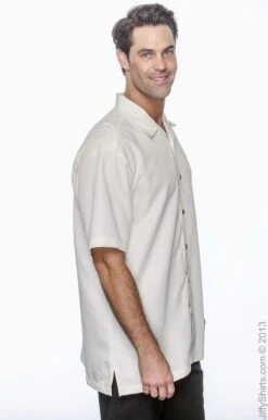 Men's Barbados Textured Camp Shirt -Jiffyshirts Sales Store 4A720FAA27A32F