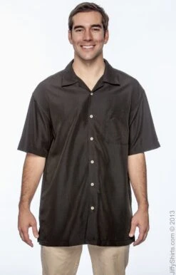 Men's Barbados Textured Camp Shirt -Jiffyshirts Sales Store 4A750F3B15F49C