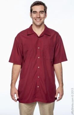 Men's Barbados Textured Camp Shirt -Jiffyshirts Sales Store 4A7C1EDF278A21