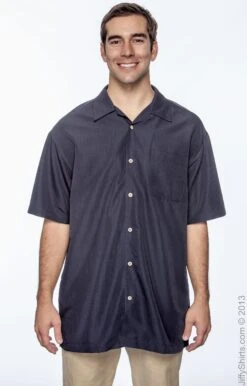 Men's Barbados Textured Camp Shirt -Jiffyshirts Sales Store 4A7F8B1922DB5A