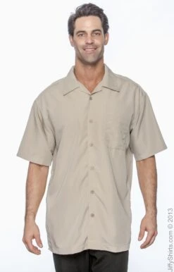 Men's Barbados Textured Camp Shirt -Jiffyshirts Sales Store 4A8202C3AD3743